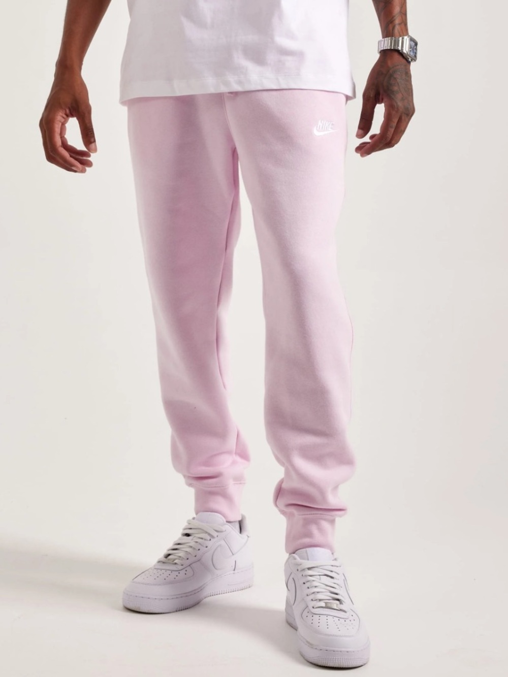 MENS NIKE CLUB FLEECE JOGGERS LIGHT PINK SIZE XXL
